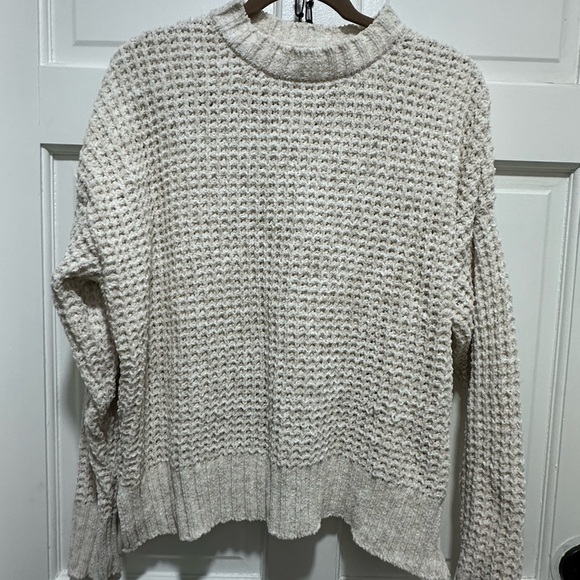 Anthropologie Beach Riot Callie Cream Waffle Knit Sweater Size S/M - Picture 4 of 5